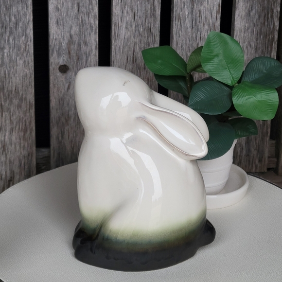 PIER 1 Ceramic Bunny Figurine in White and Black - Picture 8 of 12